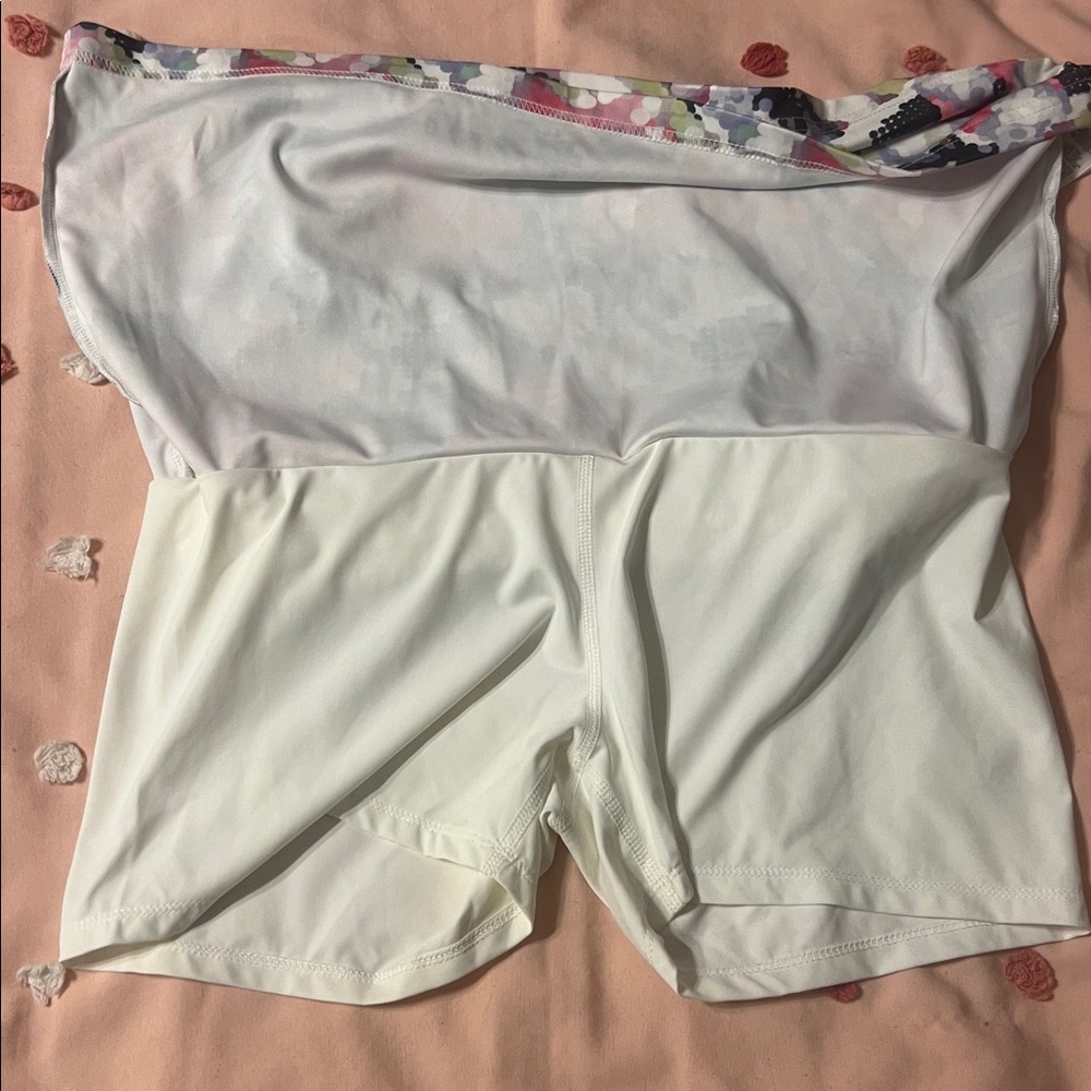 NWT Lija Tennis Golf Set Small White Multi Floral Skirt/Skort and Tank Top 2pc - Picture 8 of 14